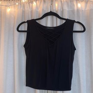 Black Tank Top Crop Top